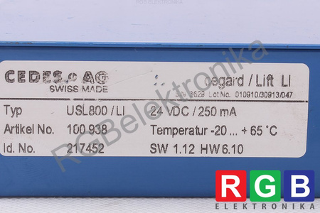 USL800/LI CEDES AG 24VDC/250MA 100938