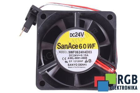 9WF0624H4D03 SANYO DENKI 60X60X25MM, 24V VENTILATORE