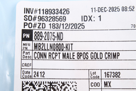 PRESA MB2LLN0800-KIT INDUSTRIAL APHENOL 8PIN