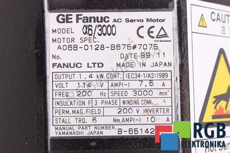 A06B-0128-B675#7075 FANUC A6/3000