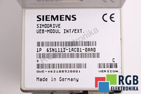 6SN1112-1AC01-0AA0 SIEMENS SIMODRIVE 611 VERSION C UEB-MODUL INT/EXT.