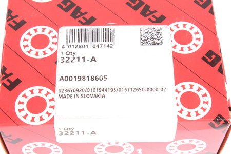 32211-A FAG 55X100X26.75 CUSCINETTO A RULLI CONICI