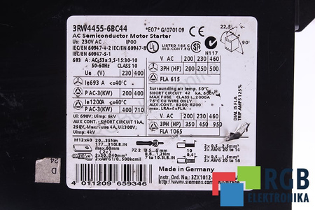 3RW4455-6BC44 SIEMENS SIRIUS SOFT STARTER