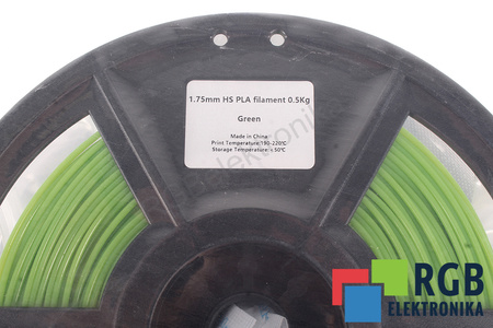 1,75MM HS PLA FILAMENT 0.5KG GREEN FLASHFORGE DIMENSIONE ESTERNA DELLA BOBINA 180MM, DIMENSIONE INTERNA DELLA BOBINA 50MM, LARGHEZZA DELLA BOBINA 45MM