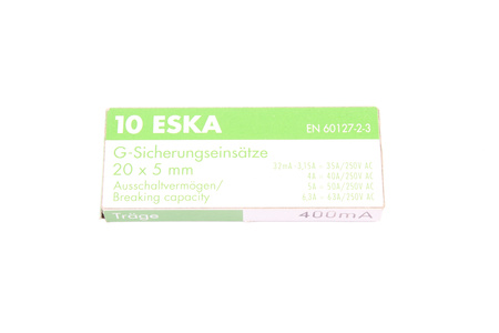 FUSIBILE RITARDATO 522.513 ESKA ZKT-0.4A 250V, 0.4A, 5X20MM, 10PCS